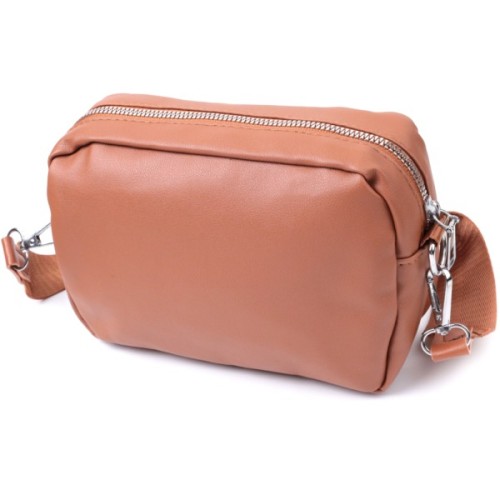 Сумка Vintage Жіноча крос-боді з монетницею з екошкіри Руда (22795)