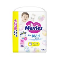 Підгузки Merries розмір M (6-11 кг) трусики 62 шт (4901301442949)