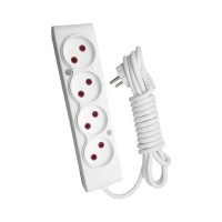 Мережевий подовжувач TECCO 5м 4 поста white (8681277841507)