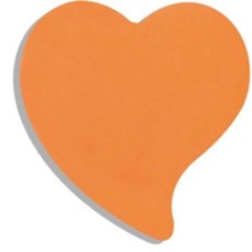 Папір для нотаток Buromax with adhesive layer "Heart", 50 sheets, NEON colors mix (BM.2362-99)