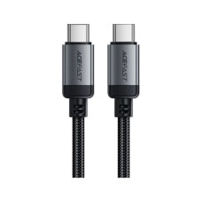 Дата кабель USB-C to USB-C 1.2m 3A aluminum alloy C20-03 Black Acefast (6974316283775)