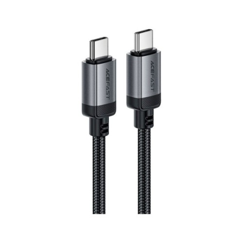 Дата кабель USB-C to USB-C 1.2m 3A aluminum alloy C20-03 Black Acefast (6974316283775)