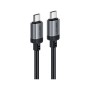 Дата кабель USB-C to USB-C 1.2m 3A aluminum alloy C20-03 Black Acefast (6974316283775)