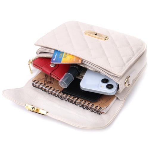 Сумка Vintage З натуральної шкіри Біла (22672)