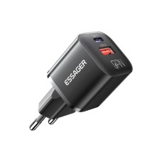 Зарядний пристрій Essager 1xUSB + 1xUSB-C PD20W GaN (ECTAC-HMB01-P)