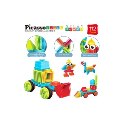 Конструктор Picasso Tiles Hedgehog Building Blocks Set 112 деталей (817338022631)