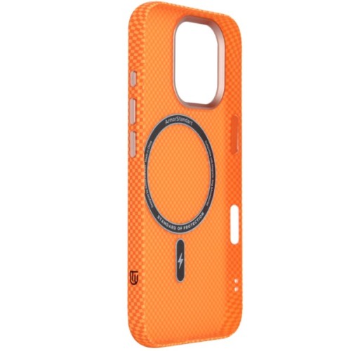 Чохол до мобільного телефона Armorstandart LikeCarbon2 SE MagCase Apple iPhone 17 Kevlar Orange Rose Gold (ARM89167)
