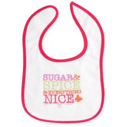 Слинявчик Luvable Friends 5 шт для девочек с надписями, розовый (2189-pink)