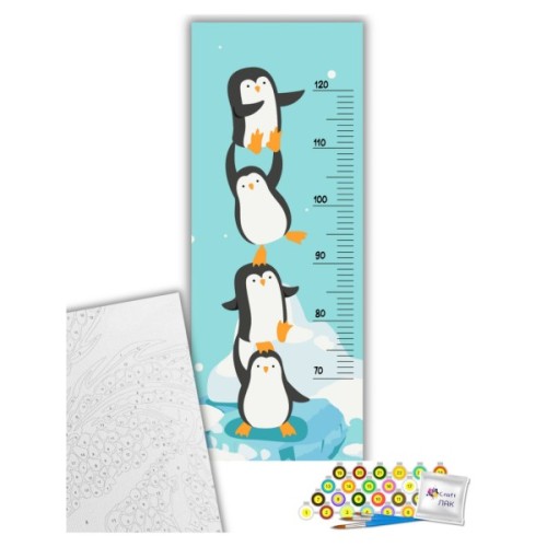 Картина по номерам ArtCraft Ростомір Пінгвінчики 30х80 см (15128-AC)