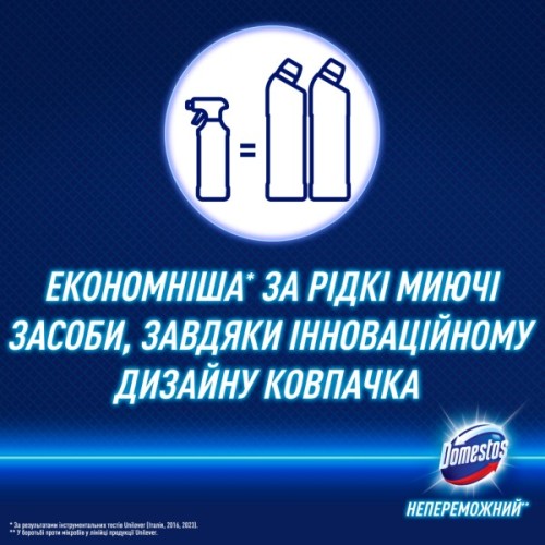 Піна для чищення ванн Domestos Power Foam Для чищення унітазу та ванної Арктична свіжість 435 мл (8720182796400)