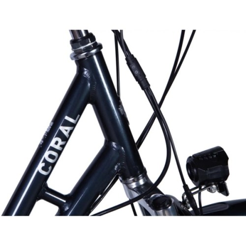 Електровелосипед Dorozhnik 28" eCORAL DD FR рама-19" 48B 13А*г 500Вт 2026 темно-сірий (ELB-D-28-114)
