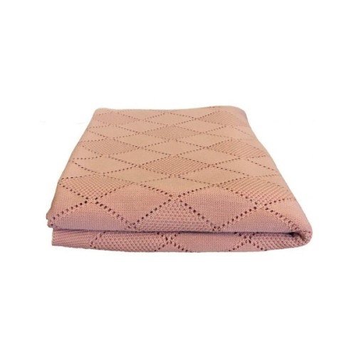 Плед Прованс в'язаний Вiнтаж персик 90х130 см (4823093423121)