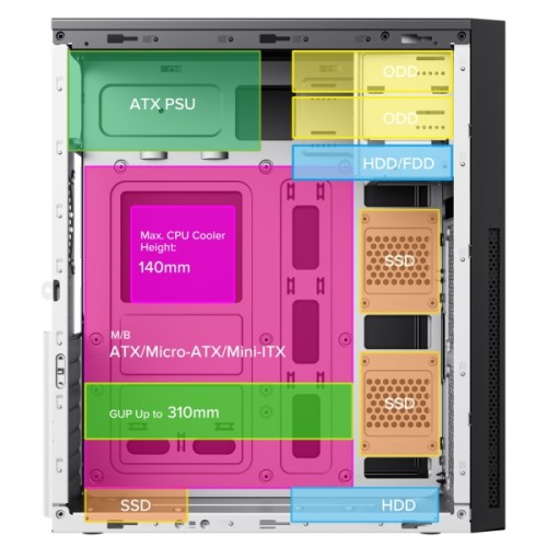 Корпус для ПК Gamemax ET-215-NP-2U3TYC