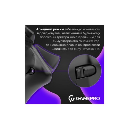 Геймпад GamePro GPS13B BT 5.3/USB/PC/iOS/Android/PS3/PS4 RGB Black (GPS13B)