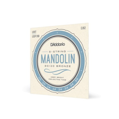 Струни для гітари D'Addario Mandolin 80/20 Bronze Light (10-34) (EJ62)