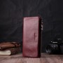 Гаманець ST Leather З натуральної шкіри Бордовий (22528)