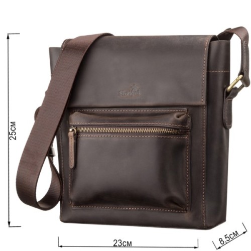 Сумка Shvigel Шкіряна Коричнева (11095)