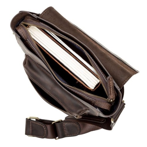 Сумка Shvigel Шкіряна Коричнева (11095)