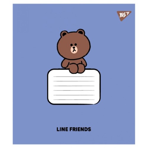 Зошит Yes Line Friends Stylish А5 12 аркушів коса лінія (767647)