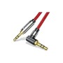 Кабель мультимедійний 3.5mm M to 3.5mm M 1.5m 90° corner red Essager (EYP35-WTA09)