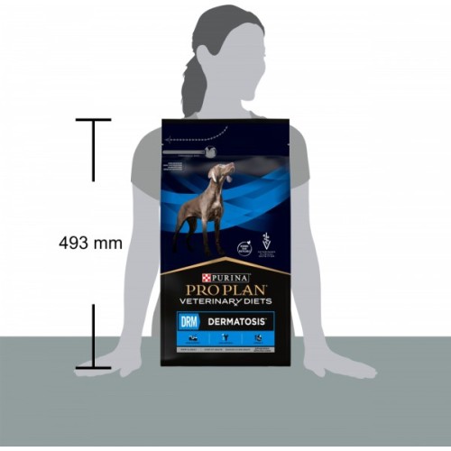 Сухий корм для собак Purina Pro Plan Veterinary Diets DRM Dermatosis Для підтримання функції шкіри при дерматозах та надмірному випадінні шерсті 3 кг (7613035156289)