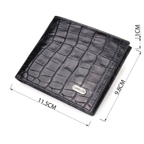 Гаманець Canpellini З натуральної шкіри Чорний (21582)