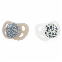 Пустушка Twistshake Pastel Grey White (2шт) 0-6 міс, силіконова (78594)