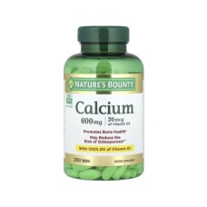 Вітамінно-мінеральний комплекс Nature's Bounty Кальцій та Вітамін D3, 600 мг та 20 мкг, Calcium, 250 таблеток (NRT-04233)