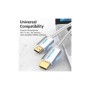 Кабель мультимедійний HDMI M to HDMI M 5.0m V2.1 4K60Hz braided aluminum alloy gray Vention (AABIJ)
