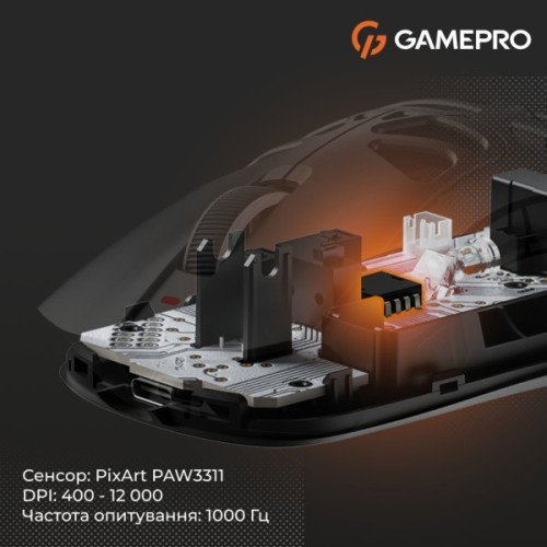 Мишка GamePro Genesis Hollow Wireless/Bluetooth/USB Black (GM870HB)