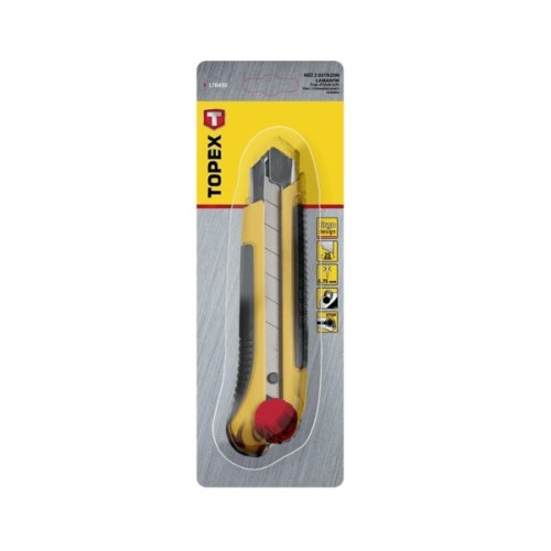 Ніж канцелярський Topex 25мм (17B490)