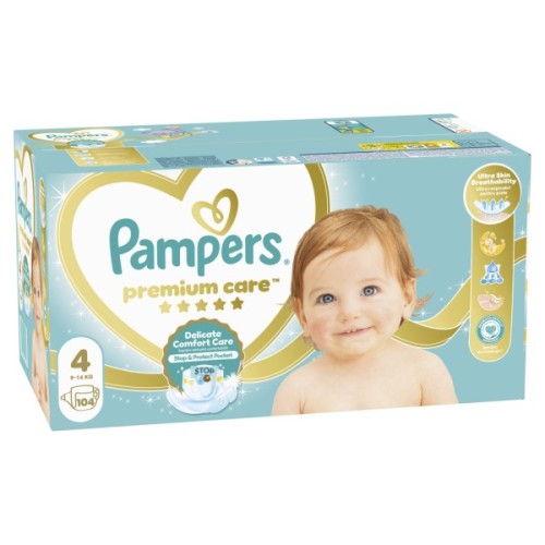 Підгузки Pampers Premium Care Maxi Розмір 4 (9-14 кг) 104 (4015400465447)