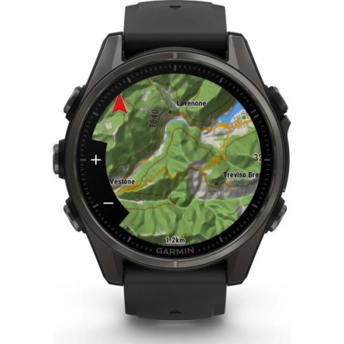 Смарт-годинник Garmin fenix 8 43mm, AMOLED, Saph, CrbnGry Ti/Blk, Blk/PebblGryBnd, (010-02903-21)
