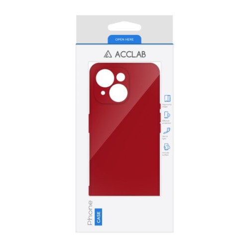 Чохол до мобільного телефона ACCLAB SoftShell Apple iPhone 15 Red (1283126586378)