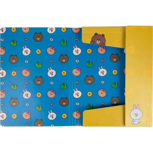 Папка на резинках Yes A4 Line Friends (492098)