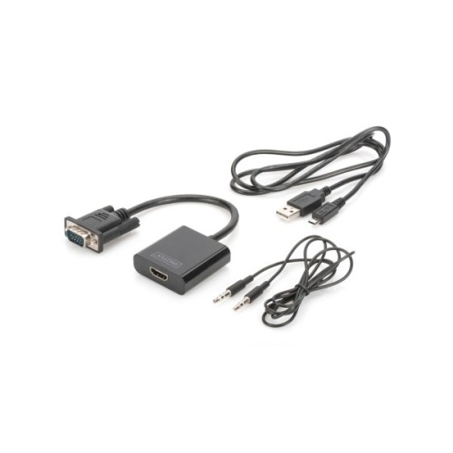 Перехідник VGA to HDMI (M/F), Full HD Digitus (DA-70473)