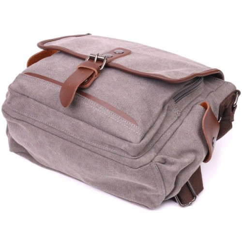 Сумка Vintage Чоловіча з текстилю Сіра (21248)