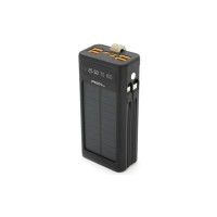 Батарея універсальна ACL 30000mAh, SOLAR, TypeC + Lighting, Black (PW-90B)