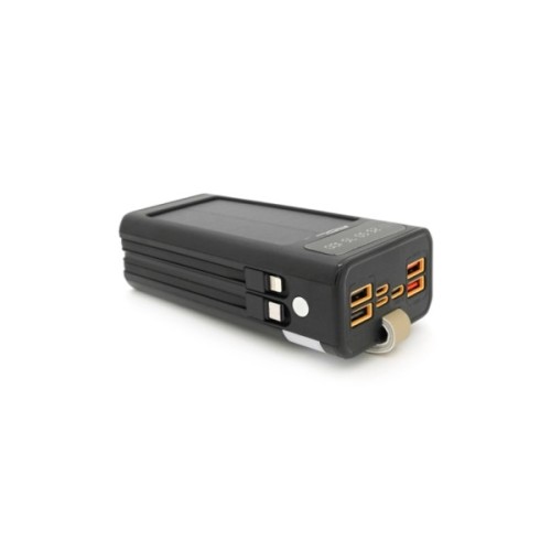 Батарея універсальна ACL 30000mAh, SOLAR, TypeC + Lighting, Black (PW-90B)