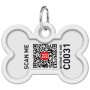 Адресник для тварин WAUDOG Smart ID з QR паспортом "Сміливість", кістка 40х28 мм (0640-0231)