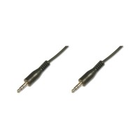 Кабель мультимедійний 3.5mm M to 3.5mm M 2.5m black Digitus (AK-510100-025-S)