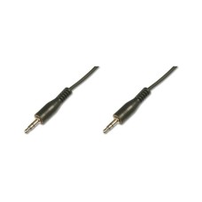 Кабель мультимедійний 3.5mm M to 3.5mm M 2.5m black Digitus (AK-510100-025-S)