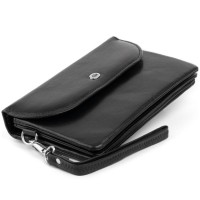 Гаманець ST Leather Зі шкіри Чорний (19316)