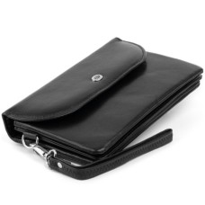 Гаманець ST Leather Зі шкіри Чорний (19316)