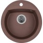 Мийка кухонна GRANADO RONDA marron з сифоном (470*490mm.) (gr2206)