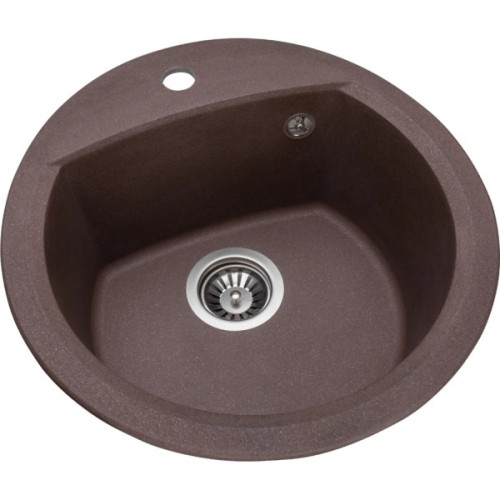 Мийка кухонна GRANADO RONDA marron з сифоном (470*490mm.) (gr2206)