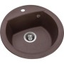 Мийка кухонна GRANADO RONDA marron з сифоном (470*490mm.) (gr2206)
