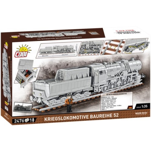 Конструктор Cobi Локомотив Kriegslokomotive Class 52 1:35, 2476 деталей (COBI-6281)