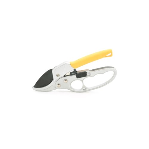 Секатор Voltronic YT-SK5Y, храповий механізм, 205мм, 25мм, сталь SK5, з фіксатором, Yellow/Gray, Blister (YT-SK5Y-Bl)