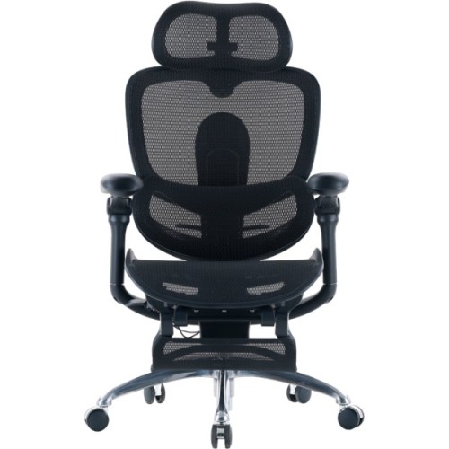 Офісне крісло Sihoo C300 PRO V2, Black, з підставкою для ног (C300-PRO-V2-B101-JT)